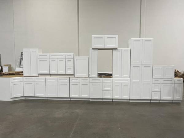 Brand New Shaker White & Gray Kitchen Cabinets WHOLESALE