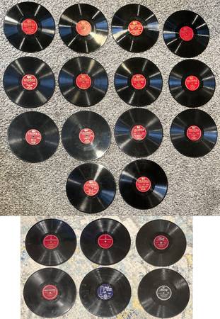 lot 20 vintage columbia philharmonic dot record bundle vinyl lp 10″ 78