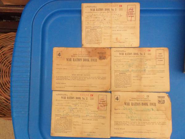 RATION STAMPS FROM WW 2, VINTAGE