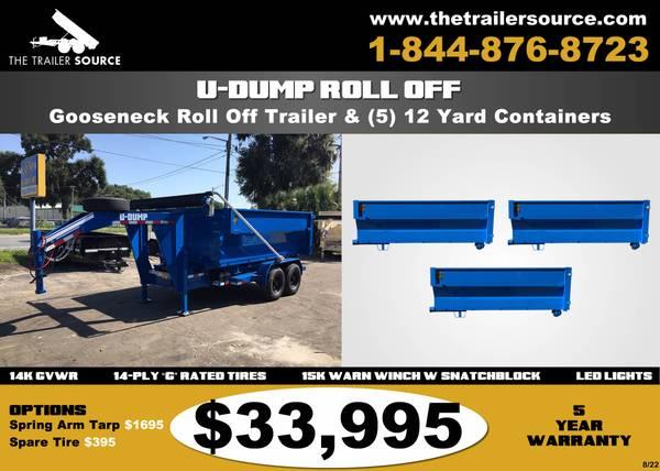 *updated package pricing *Gooseneck Roll-off Trailer & 5 containers