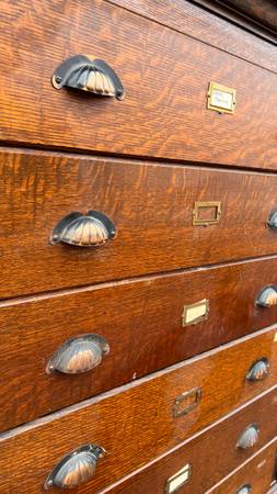 Early 1900’s Apothecary/Bankers Chest Antique 14 Drawer Dresser