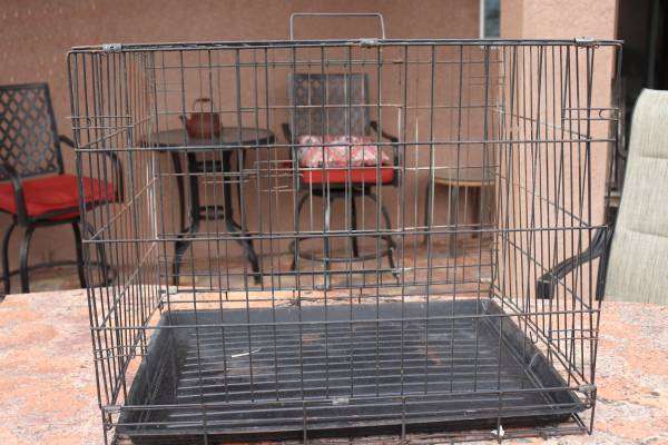 Dog Kennel Crate – Small Wire Cage – 24″ x 16″ – 19″ Tall – $20