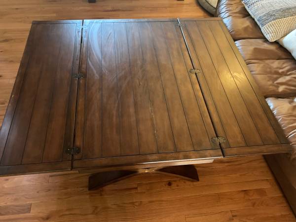 3 matching dark wood expansion tables