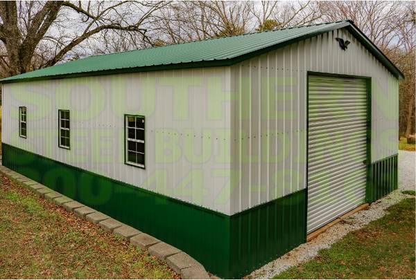 2 Car QUALITY 100% Steel Garage Metal Building Equipment Storage Shed