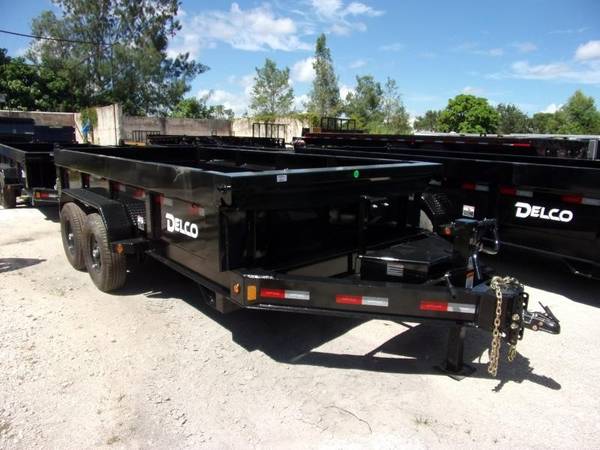 *122260* 7×14 Dump Trailer |LRT Tandem Axle Trailers 7 x 14