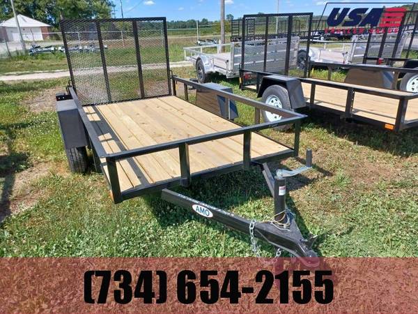 2022 AMO 5×10 Single Axle Lowside landscape/utility trailer Landscape