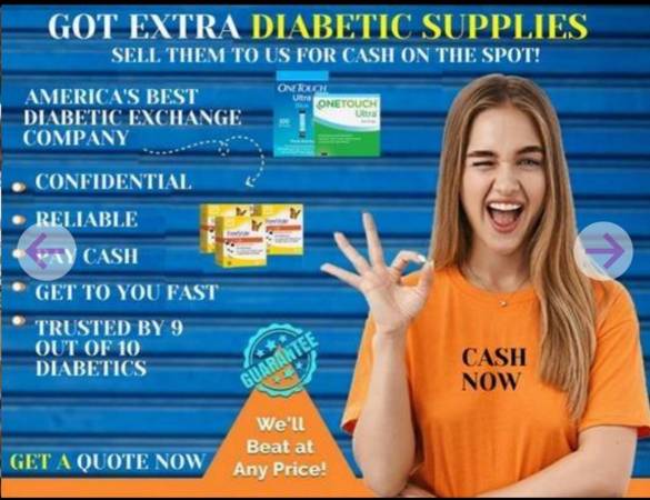 Ca$H 4 Diabetic Test Strips!! Cash for Diabetic Supplies! Call Now!