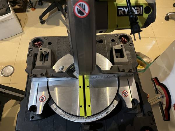 Ryobi 14 Amp Corded 10in Compound Miter Saw with LED Cutline Indicator