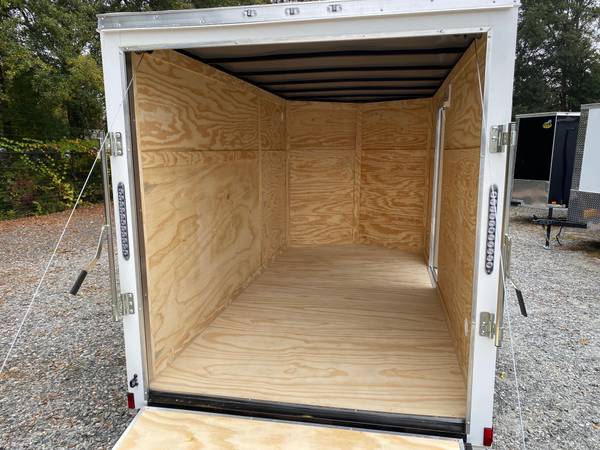 6×12 Enclosed Cargo Trailer, LED, Ramp, On Sale! In-Stock