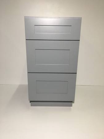 New Shaker White & Gray All Wood Kitchen Cabinets WHOLESALE