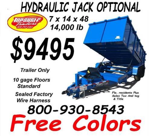 2023 7 X14X48 14 K Dump Trailer Heavy Duty Top Shelf Trailers