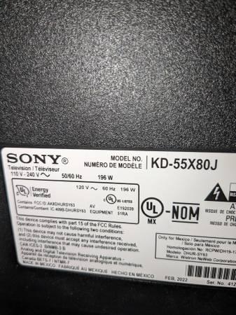 Sony 55″ Class X80J 4K HDR LED with Google TV 2022 model