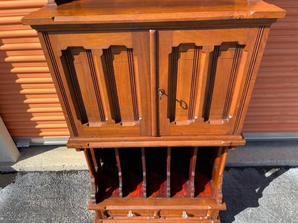 Victorian Walnut Desk Organizer