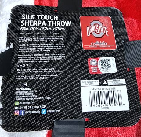 NEW Silk Touch Blanket Ohio State Cincinnati Bengals Packers Bearcats