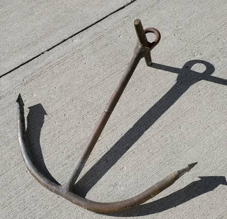 Antique Ship Fishing Boat Anchor brass copper Nautical Maritime Decor