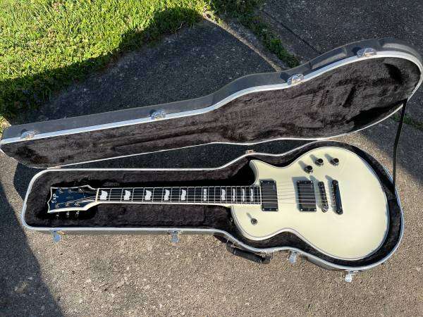 ESP Eclipse Snow White w/Blk Hardware & EMG Pickups MIJ Japan TradesOk