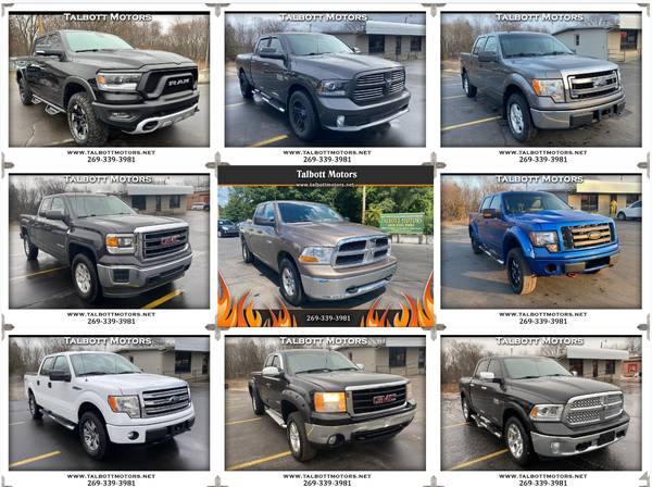 TRUCKS! TRUCKS! TRUCKS! OVER 20 TRUCKS AVAILABLE AT TALBOTT MOTORS!