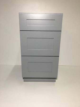 New Shaker White & Gray All Wood Kitchen Cabinets WHOLESALE