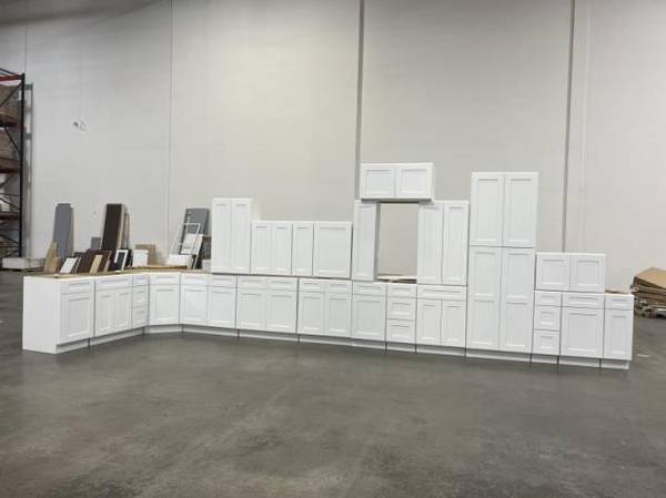 Brand New Shaker White & Gray Kitchen Cabinets WHOLESALE