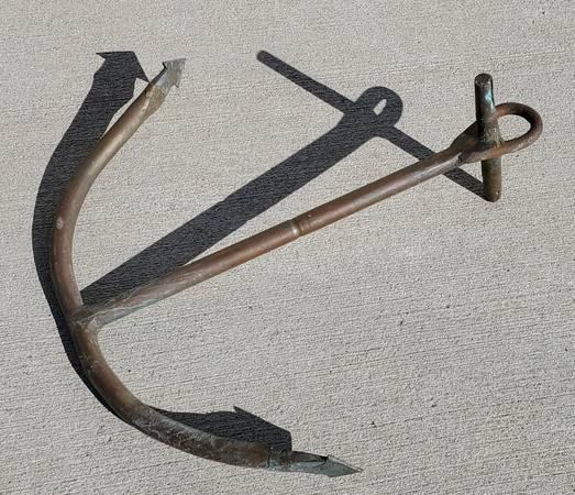 Antique Ship Fishing Boat Anchor brass copper Nautical Maritime Decor