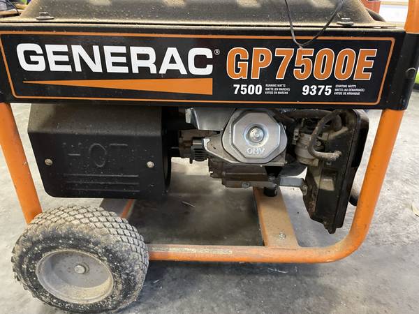 Generac gp7500e generator