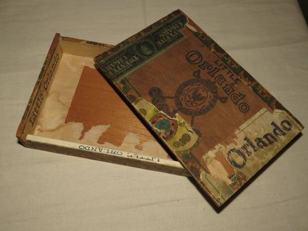 Vintage Wooden Orlando Cigar Box