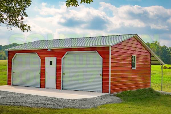 2 Car QUALITY 100% Steel Garage Metal Building Equipment Storage Shed