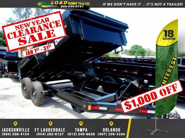 *122260* 7×14 Dump Trailer |LRT Tandem Axle Trailers 7 x 14