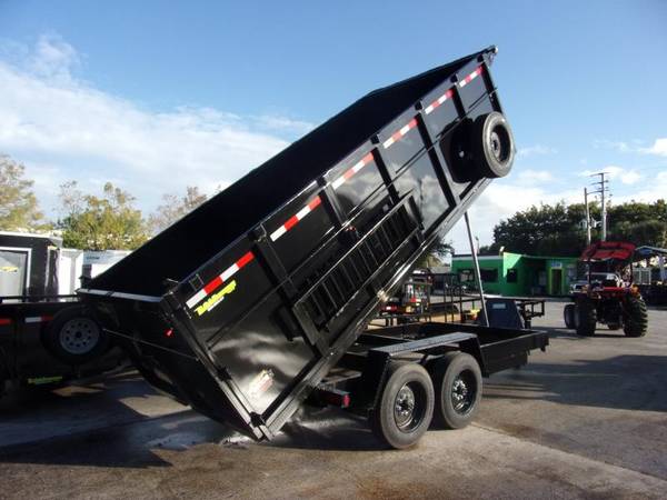 *124899* 6.5×16 Telescopic Cylinder | 4′ Side Walls 8 TON Dump Trailer