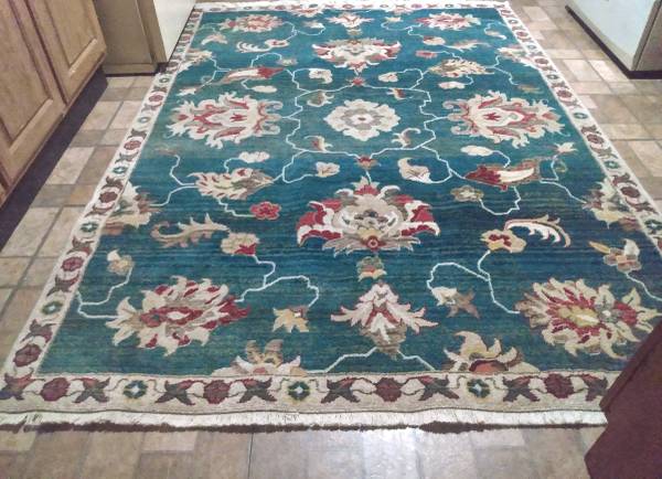 5′ x 8′ TEAL “PERSIAN INSPIRED” AREA RUG BY “NOURISON”