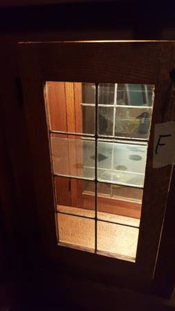 6 VINTAGE LEADED GLASS PANTRY DOORS FROM SHAKER HTS HOME W/ HARDWARE