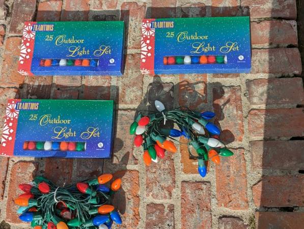 Christmas Lights Outdoor Old School Rare