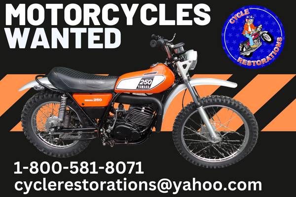 MOTORCYCLES WANTED *BEFORE 1990* ?? CALL: 1-800-581-8071