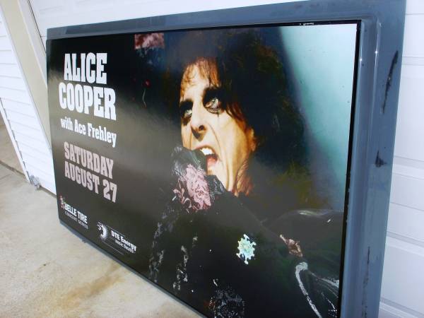 ALICE COOPER 2011 Concert Advertising Sign 99″W x 54″H