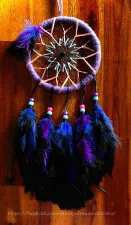 *Beautiful handmade purple triple-weave style dreamcatcher!*