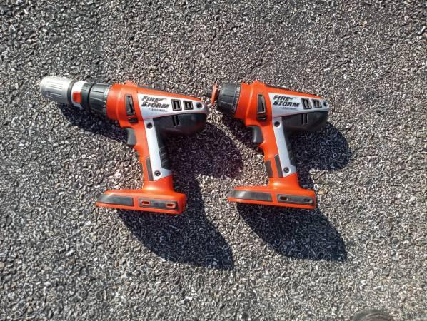 11 Black & Decker 18 volt Firestorm tools