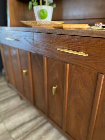 1960’s Danish Modern Inspired Holman Walnut Credenza-Hutch