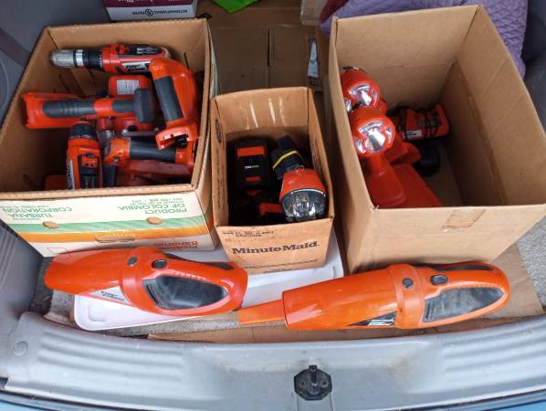 11 Black & Decker 18 volt Firestorm tools