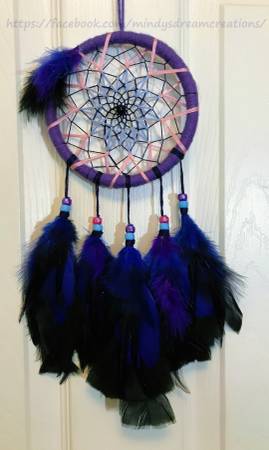 *Beautiful handmade purple triple-weave style dreamcatcher!*