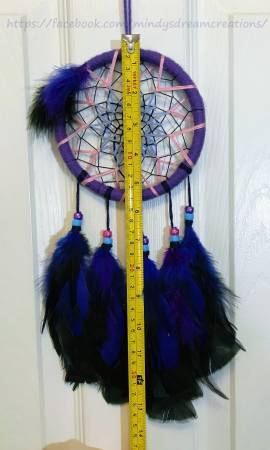 *Beautiful handmade purple triple-weave style dreamcatcher!*