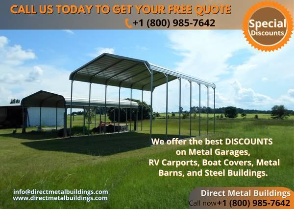 Steel Metal Buildings, Metal Garages, Carports, RV Cover, Metal Barns