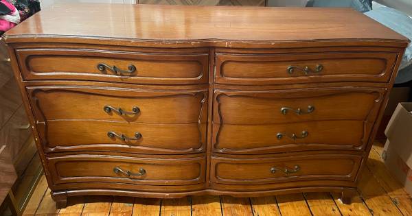 Antique solid wood RWAY dresser